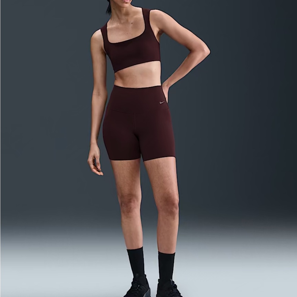Nike Women's Burgundy Crush  Zenvy Bike Shorts. 5” inseam. Worn 1 time.